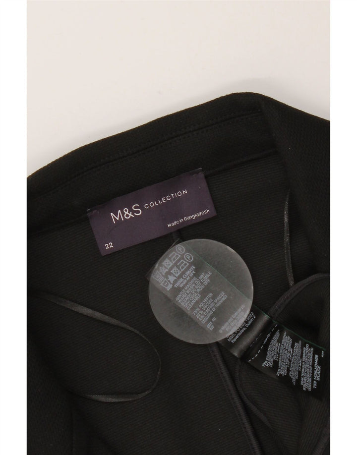 MARKS & SPENCER Chaqueta tipo blazer con 1 botón para mujer UK 22 3XL Poliéster negro