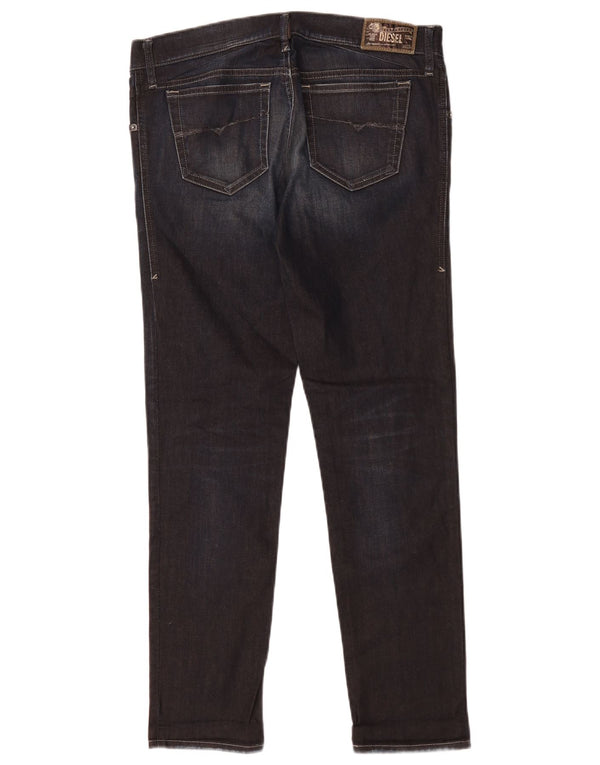 Diesel Hombre Getlegg Slim Skinny Jeans W31 L30 Algodón Azul Marino