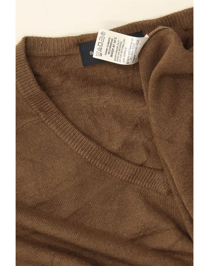 Marks & Spencer Jersey con Cuello en V Azul Harbour para Hombre Marrón Medio