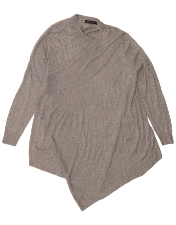 Marks & Spencer Suéter asimétrico con cuello en V para mujer UK 44 Gris medio