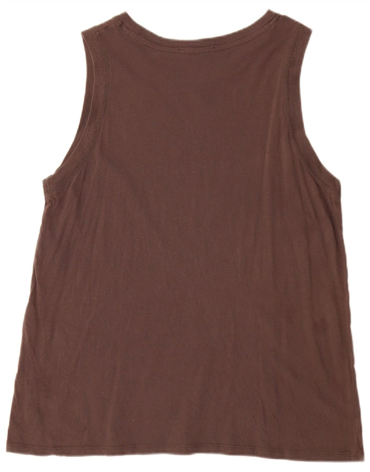 Zara Mujer Chaleco Top UK 44 Marrón Medio