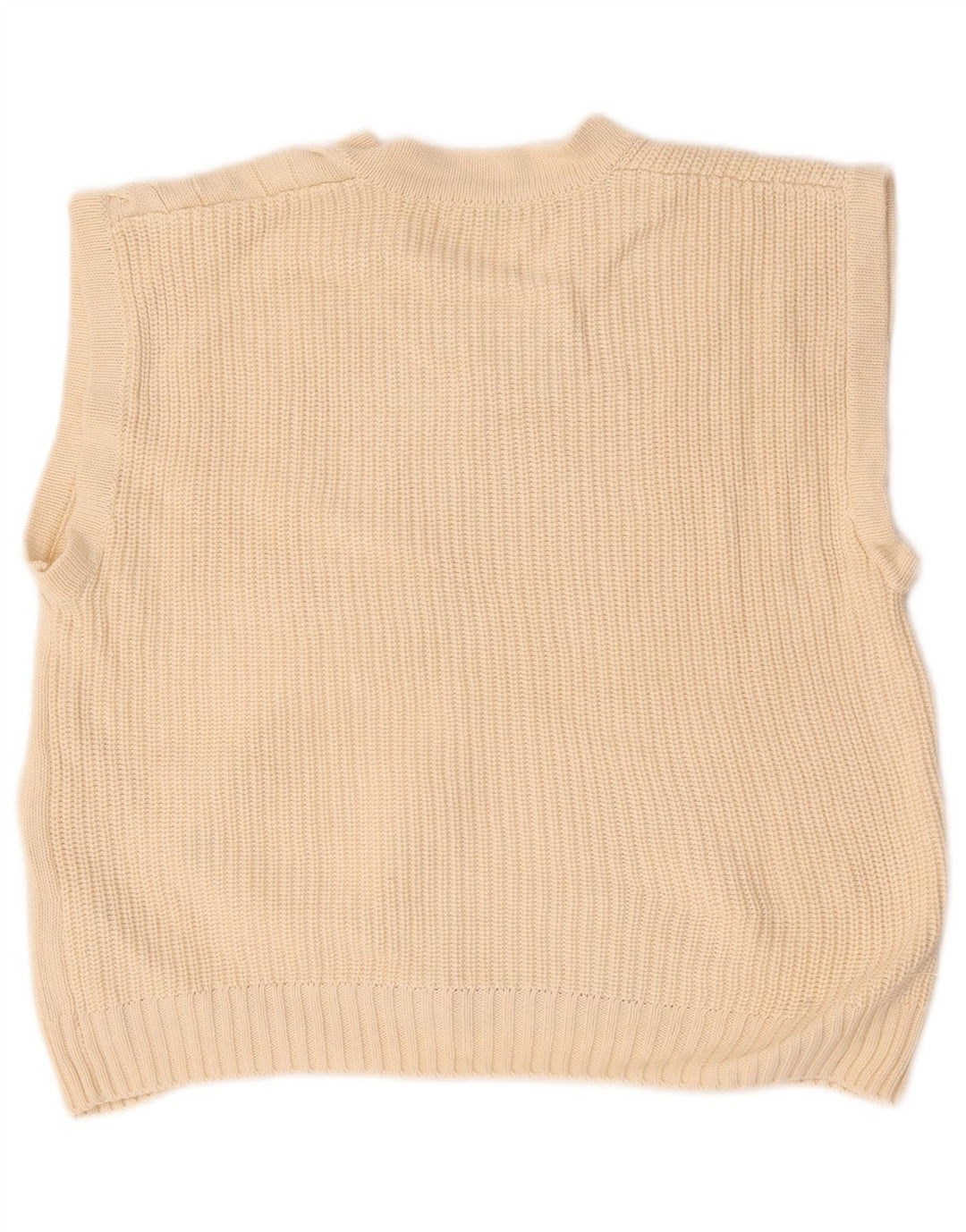 Zara Hombre Camiseta Sin Mangas De Ajuste Relajado Algodón Beige Medio