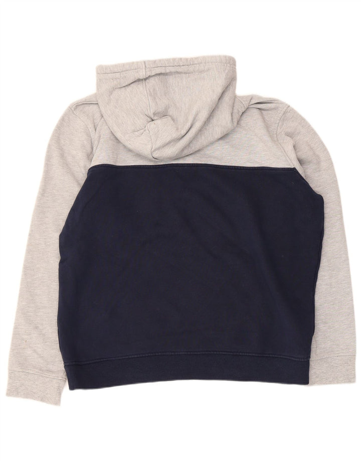 Jersey con capucha y cuello abotonado de algodón gris medio con diseño colour block de Fat Face para hombre