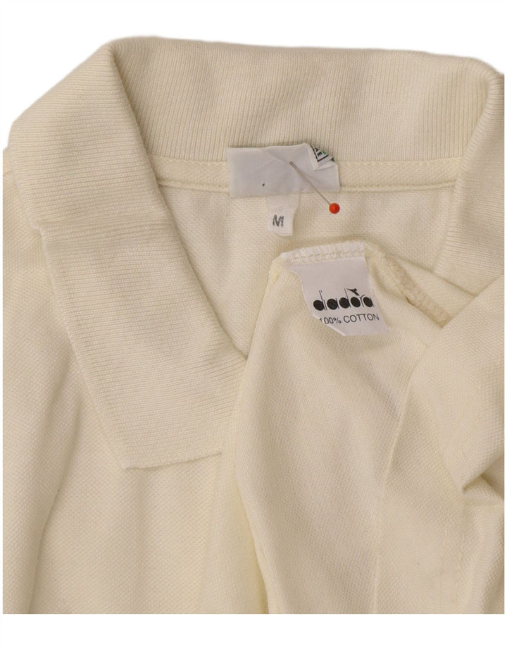 DIADORA Polo Hombre Algodón Blanco Roto Medio