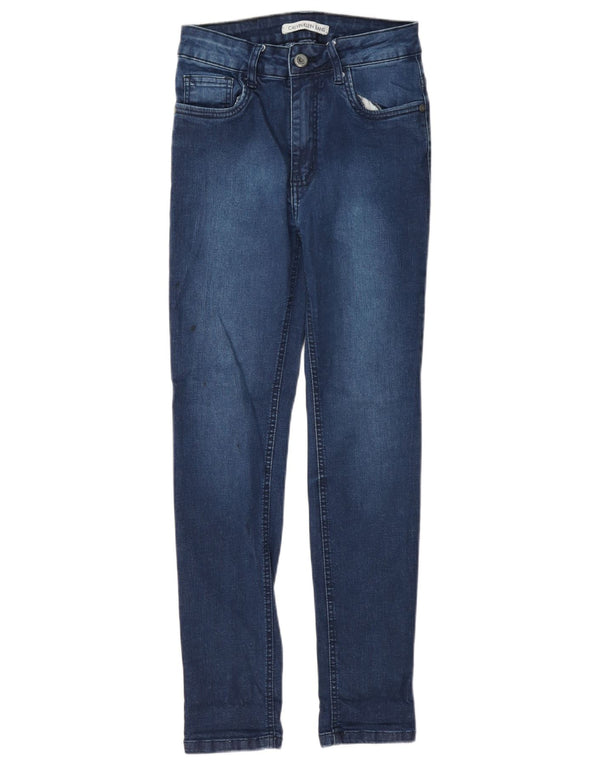 Calvin Klein Jeans ajustados para mujer EU 38 Small W24 L27 Algodón azul