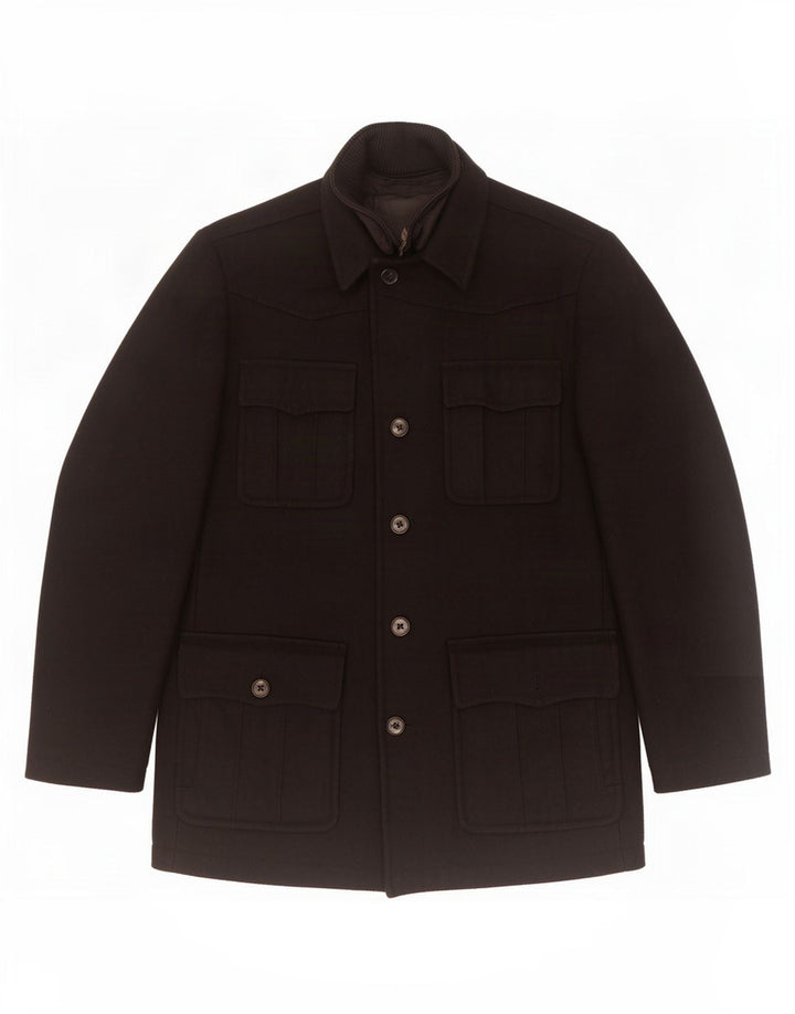 S.Oliver Chaqueta utilitaria para hombre UK 42 XL Lana negra