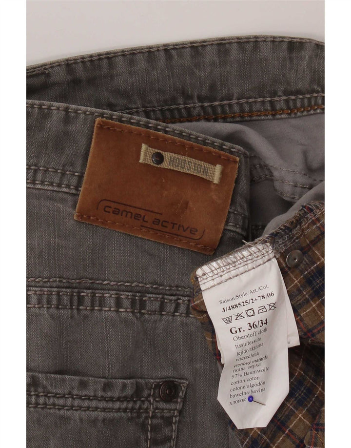 Vaqueros rectos para hombre Camel Active W36 L34 Algodón gris