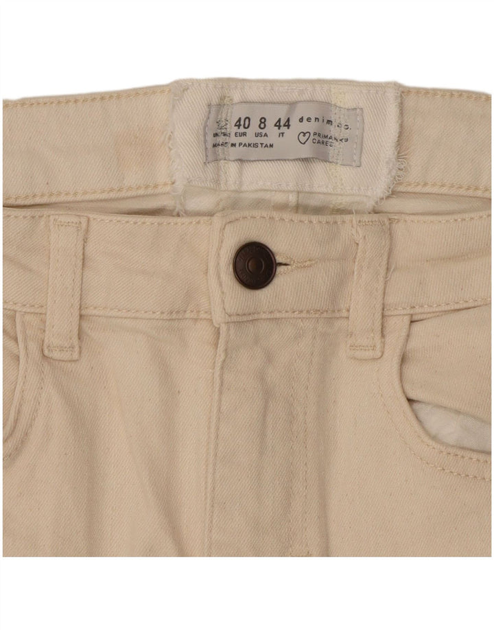 Zara Vaqueros Cortos Mujer EU 40 Mediano W28 L25 Beige