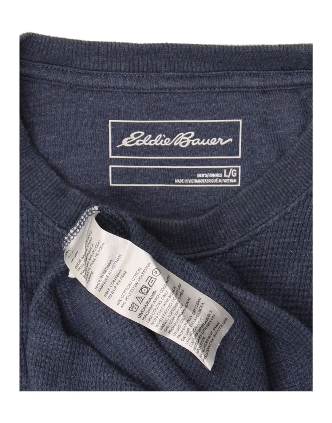 EDDIE BAUER Mens T-Shirt Top Large Blue Cotton Vintage Eddie Bauer and Second-Hand Eddie Bauer from Messina Hembry 