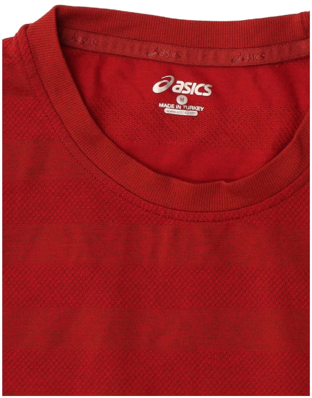 ASICS Camiseta para hombre Top Medium Red Stripes