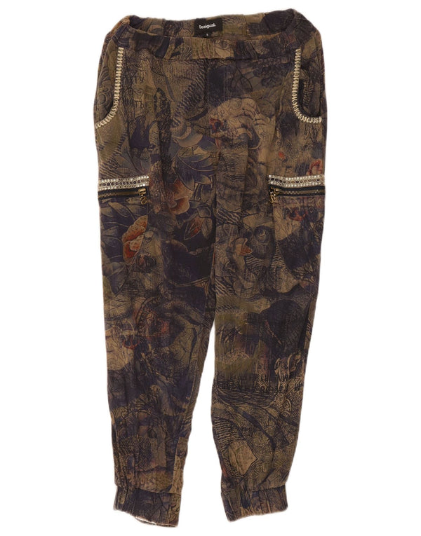 Desigual Mujer Joggers Cargo Pantalones Pequeños W30 L25 Multicolor Floral