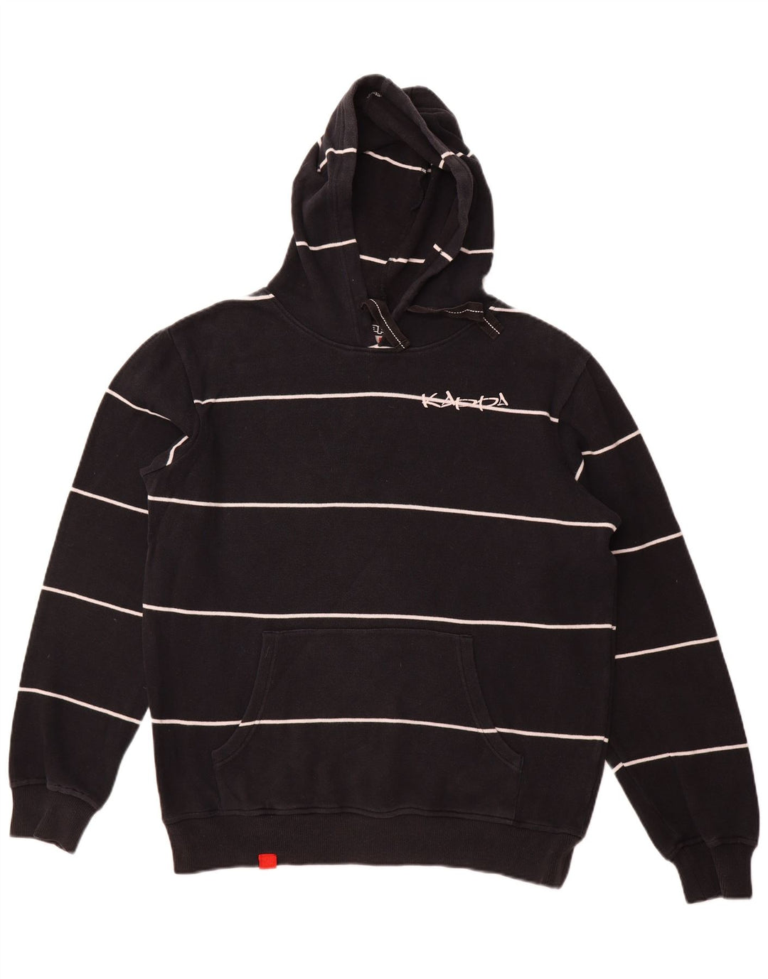 KAPPA Hombre Sudadera con Capucha Jumper Large Azul Marino Rayas Algodón