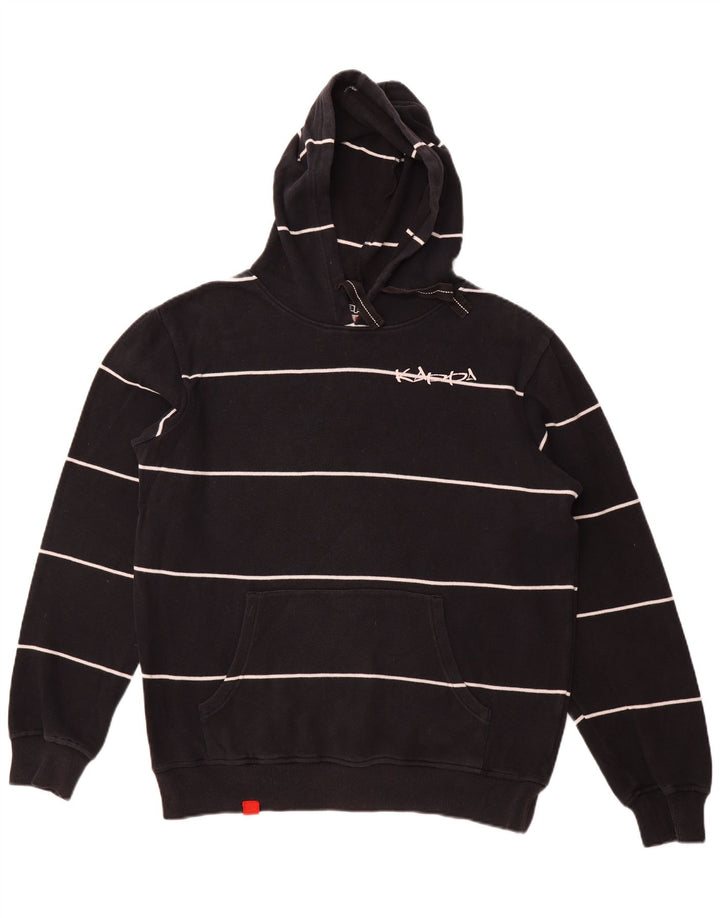 KAPPA Hombre Sudadera con Capucha Jumper Large Azul Marino Rayas Algodón