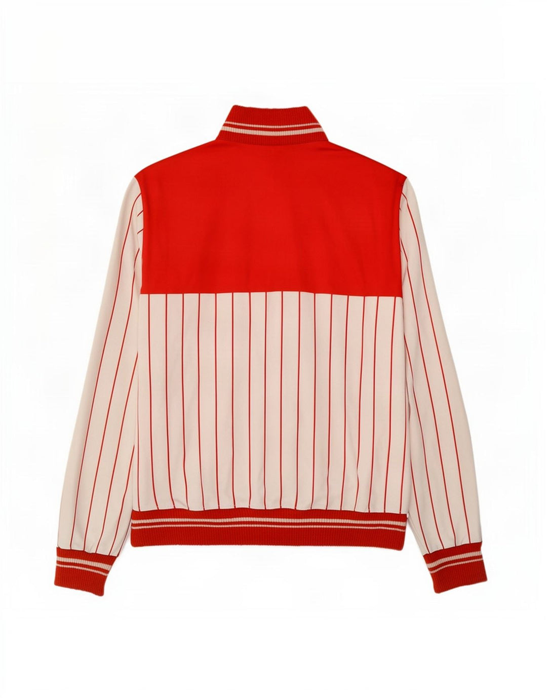 Vintage hombres chándal top chaqueta grande rojo rayas