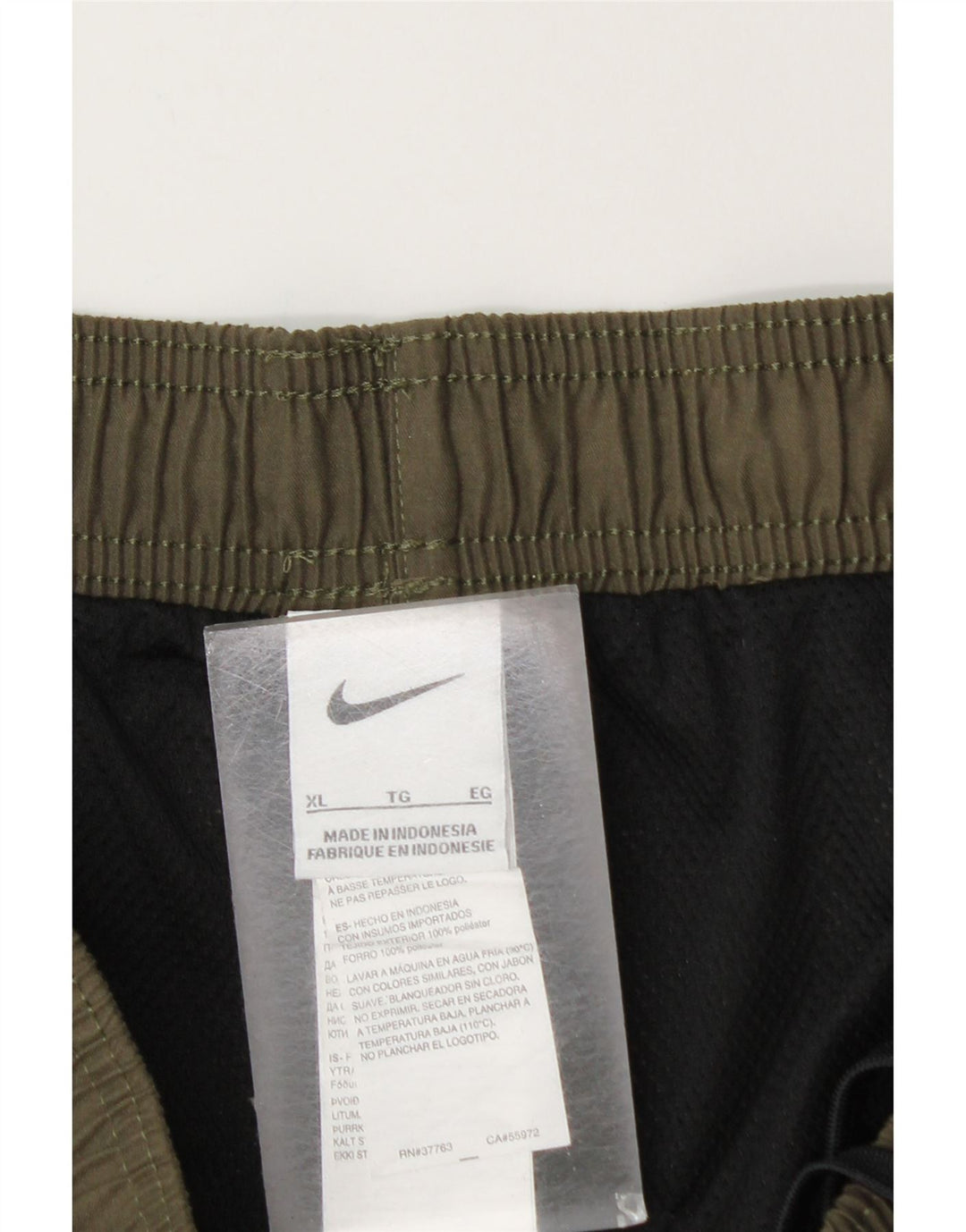NIKE Pantalones cortos deportivos para hombre XL Caqui Poliéster