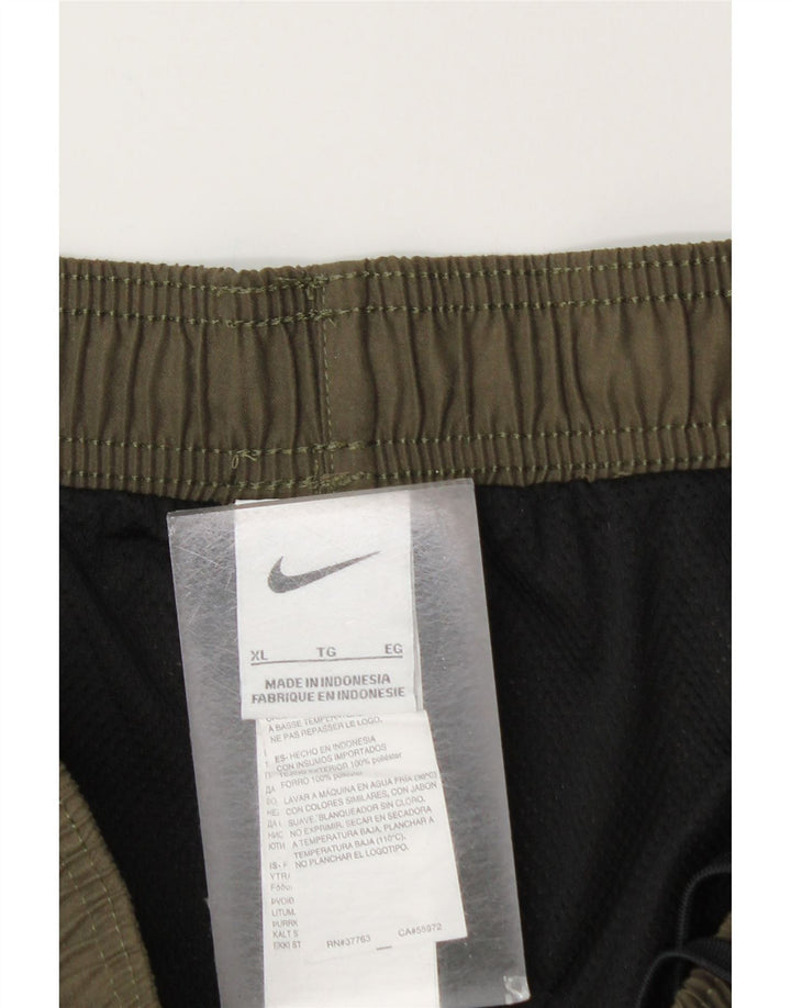 NIKE Pantalones cortos deportivos para hombre XL Caqui Poliéster