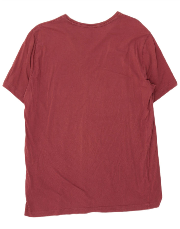 Mustang Camiseta gráfica para hombre Top XL Algodón granate