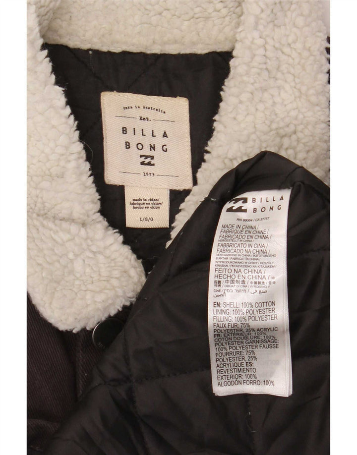 Billabong Chaqueta vaquera de corte regular para hombre, Reino Unido 40, algodón gris grande