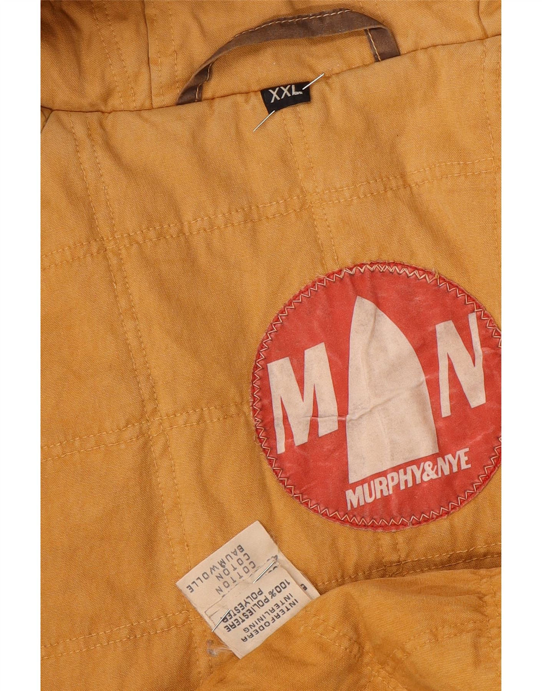 Murphy & Nye Abrigo cortavientos con capucha para hombre UK 44 2XL Marrón Poliéster