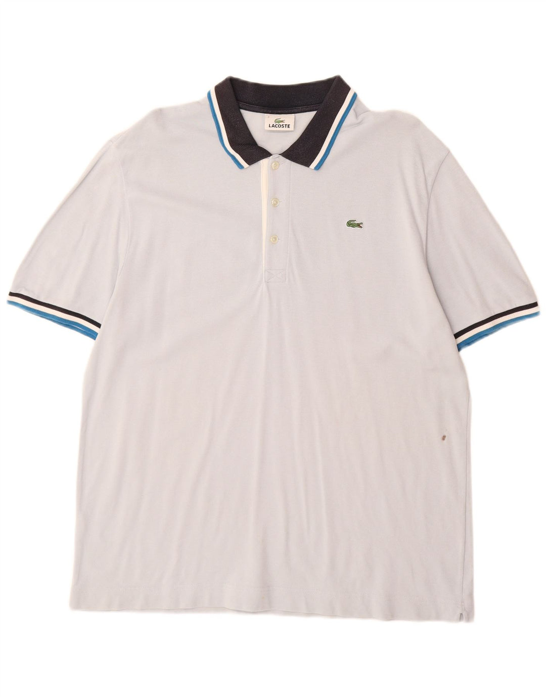 Polo Lacoste para hombre talla 7 2XL algodón azul