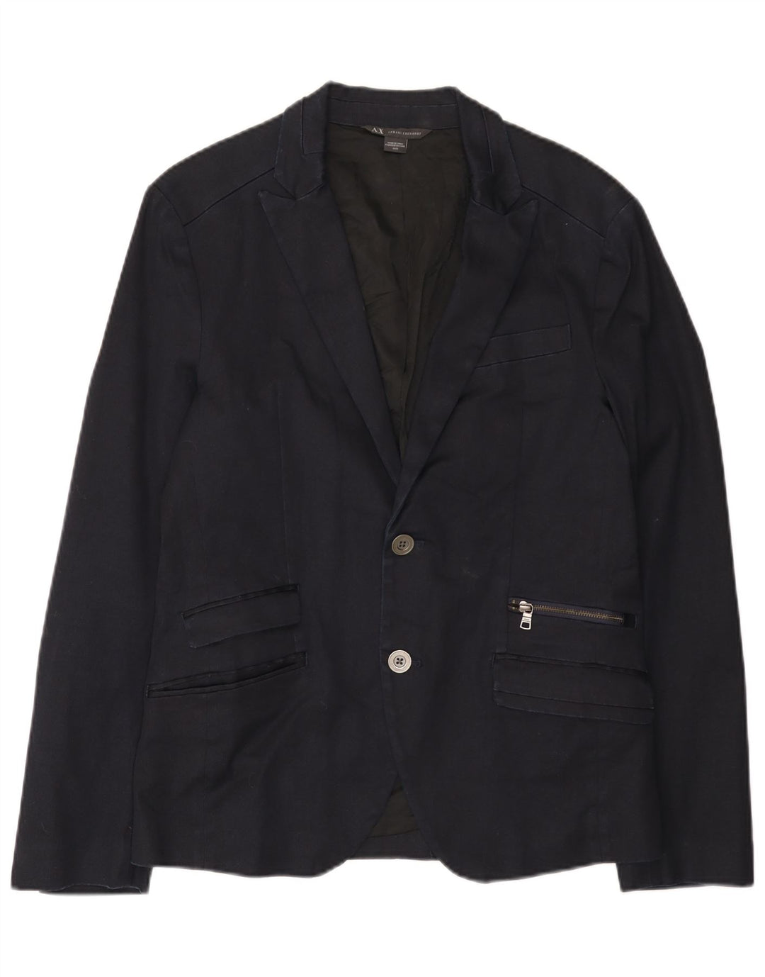 Armani Exchange Chaqueta tipo blazer de 2 botones para hombre Reino Unido 38 Algodón azul marino mediano