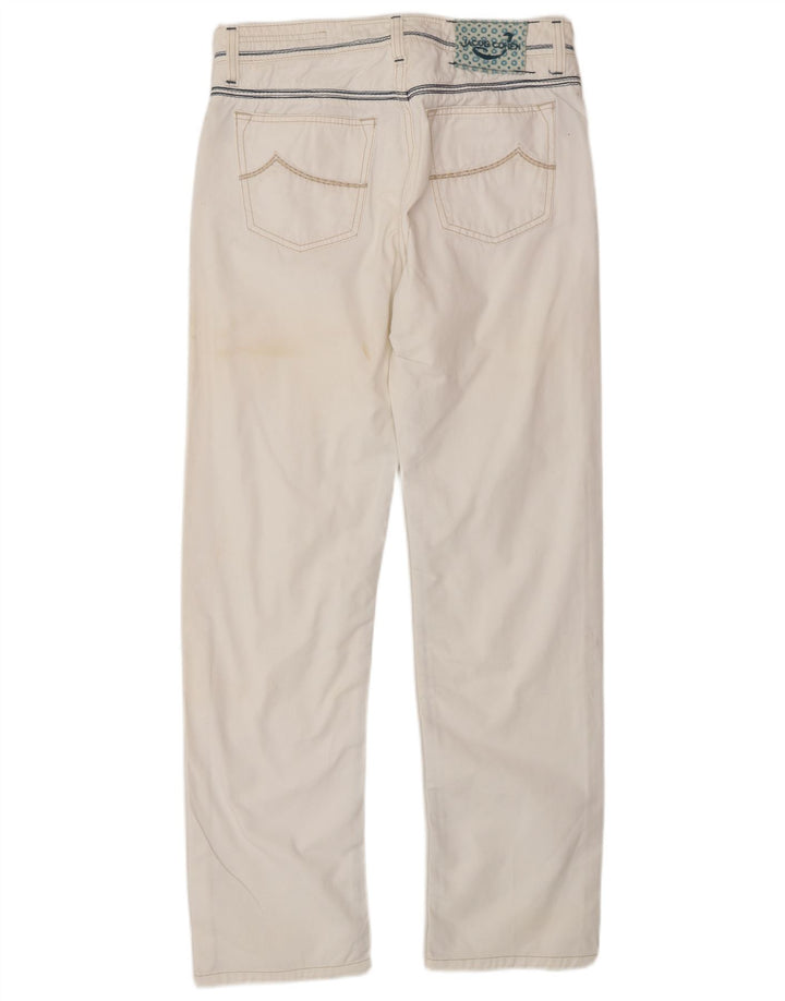 Jacob Cohen Vaqueros rectos para hombre W33 L31 Algodón blanco