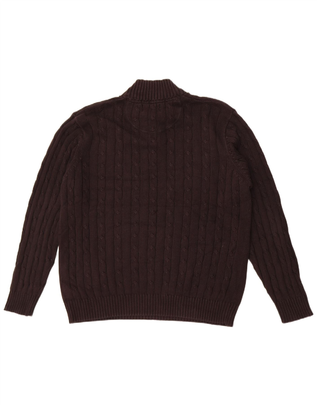 Marks & Spencer Jersey azul con cuello y cremallera Harbor para hombre, talla grande, negro