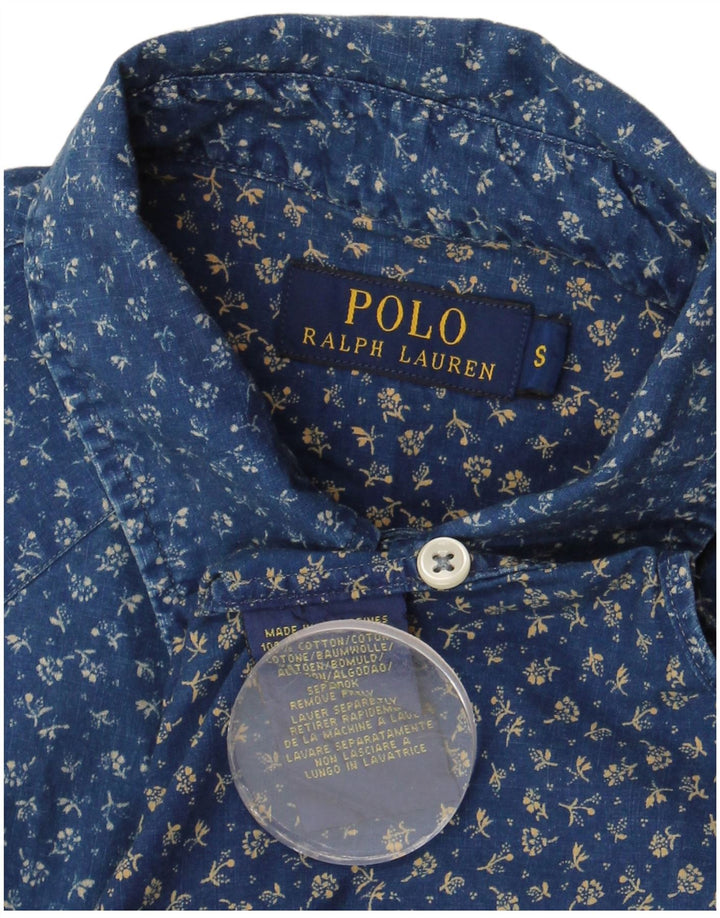 POLO RALPH LAUREN Camisa Hombre Small Azul Algodón