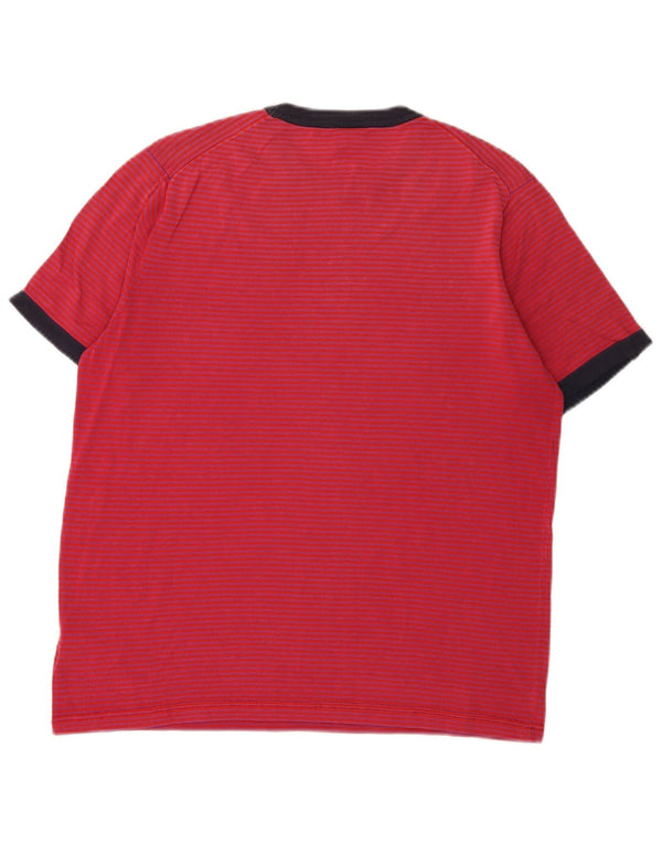 Aspesi Camiseta Hombre Top IT 48 Medium Rojo Rayas Algodón