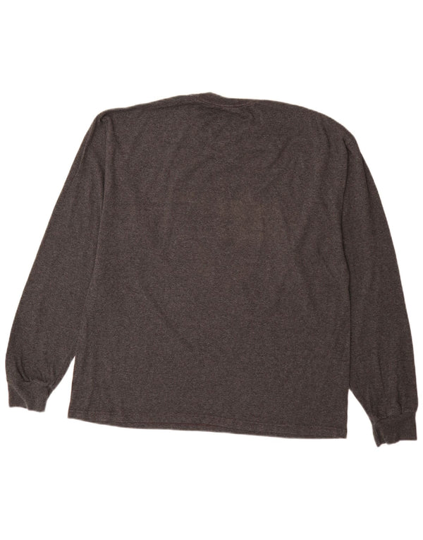 Champion Hombres Temple OWLS Graphic Top Manga Larga Grande Gris Algodón