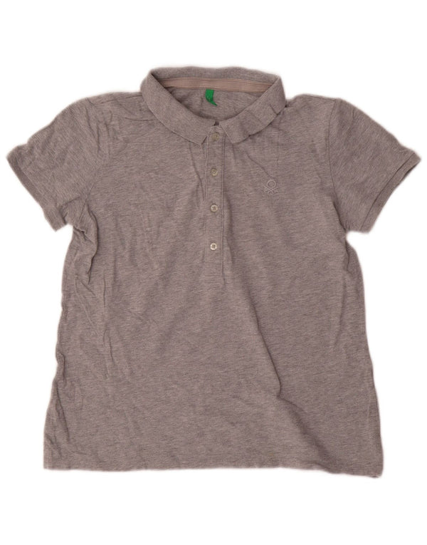 Benetton Polo Hombre UK 44 Gris Medio