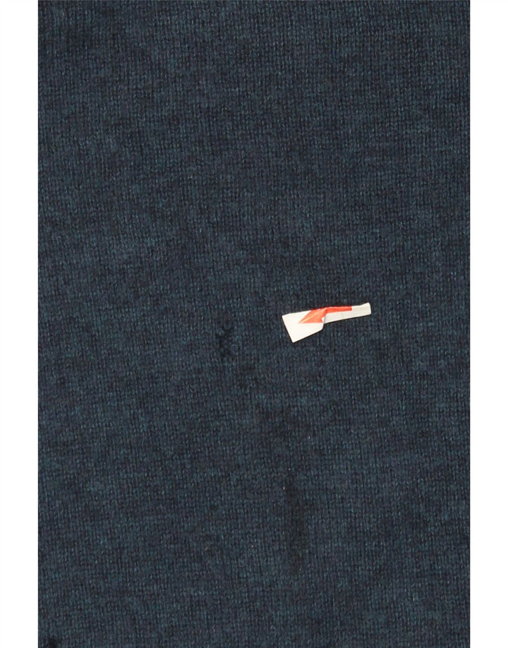 Tommy Hilfiger Jersey de cuello redondo para hombre de lana de cordero azul marino mediano