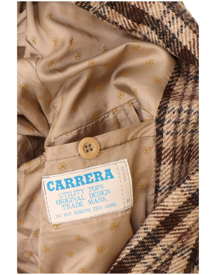 Carrera Chaqueta tipo blazer de 2 botones para hombre UK 38 Medium Brown Check