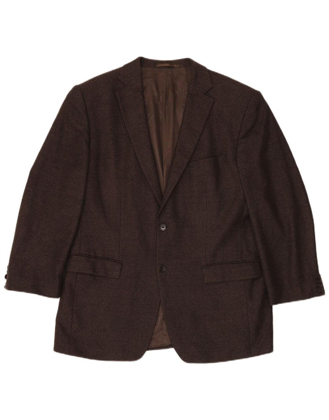 COLOMBO Chaqueta tipo blazer de 2 botones para hombre EU 54 2XL Marrón Espiga Cachemira