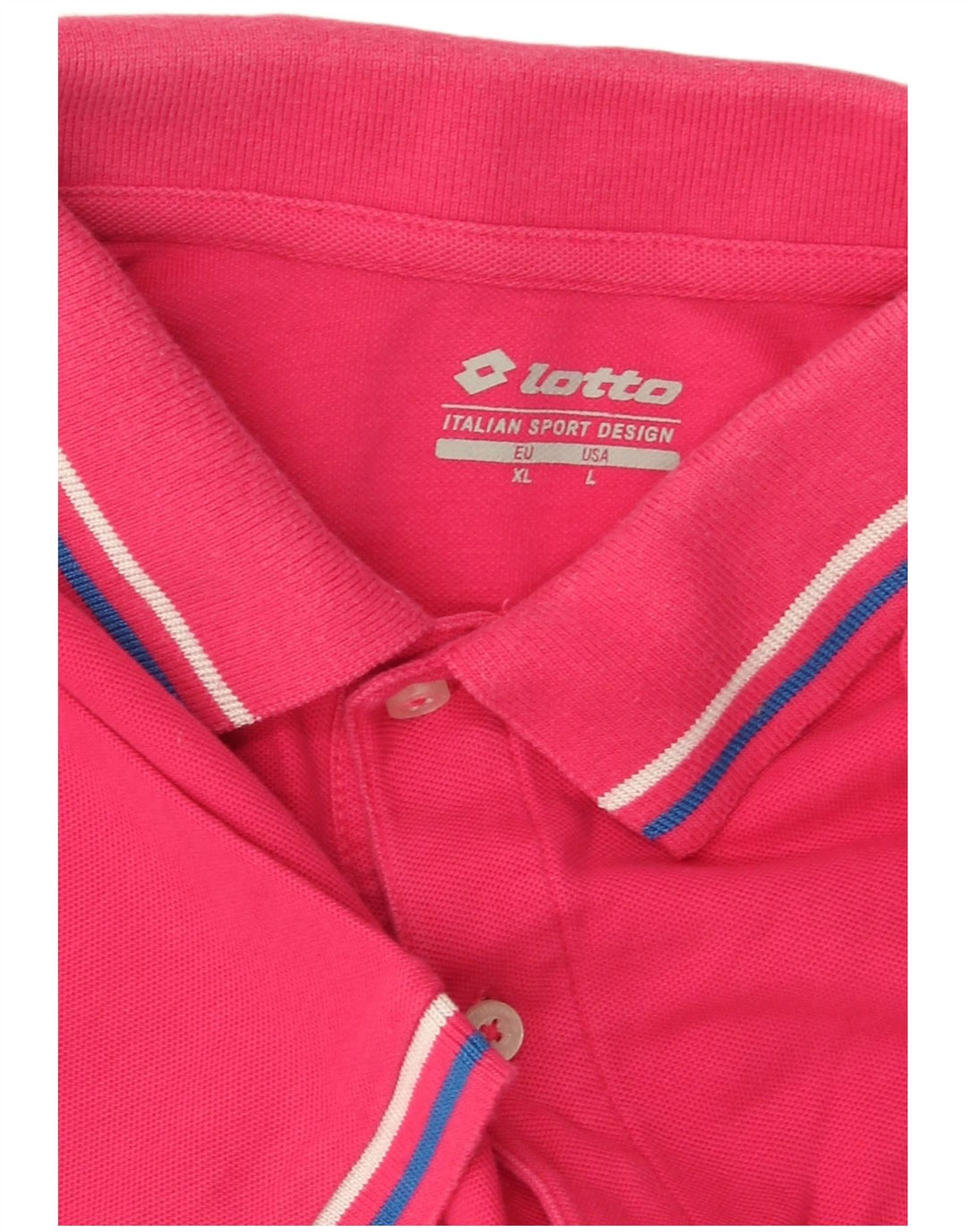 LOTTO Polo Hombre Grande Rosa Algodón