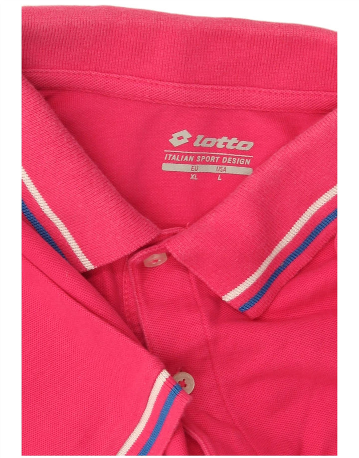 LOTTO Polo Hombre Grande Rosa Algodón