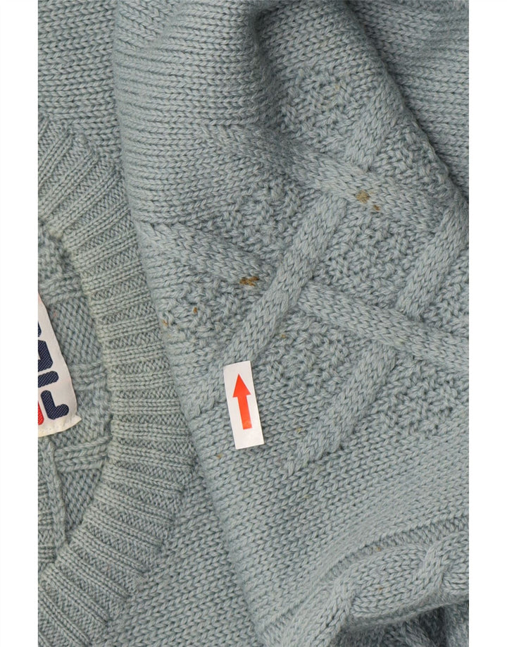 FILA Jersey holgado con cuello redondo para hombre IT 50 Medium Blue Wool