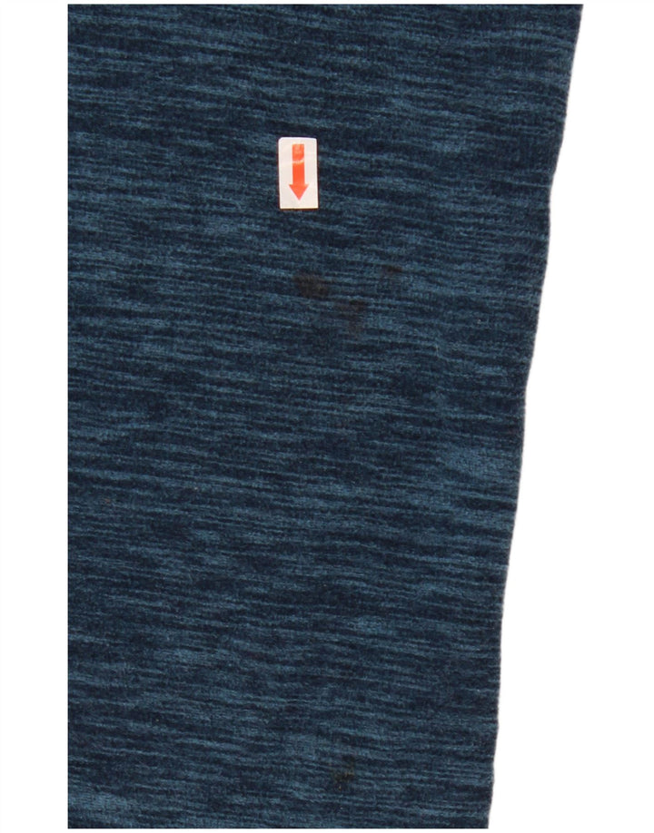MOUNTAIN WAREHOUSE Jersey de forro polar con cuello y cremallera para hombre 2XL Poliéster moteado azul
