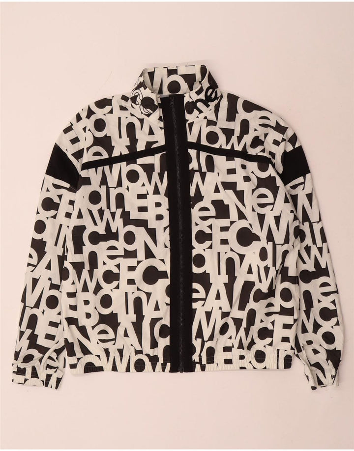 New Balance Chaqueta Bomber Extragrande con Estampado para Mujer UK 10 Small White