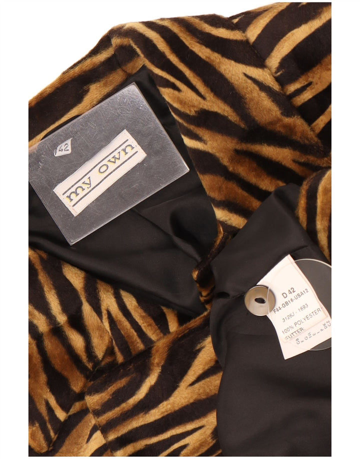 My Own Chaqueta tipo blazer de 4 botones para mujer EU 42 Large Marrón Estampado animal