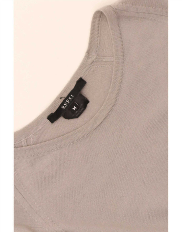 Gucci Suéter tipo jersey con cuello barco para mujer Reino Unido 12 Lana gris medio