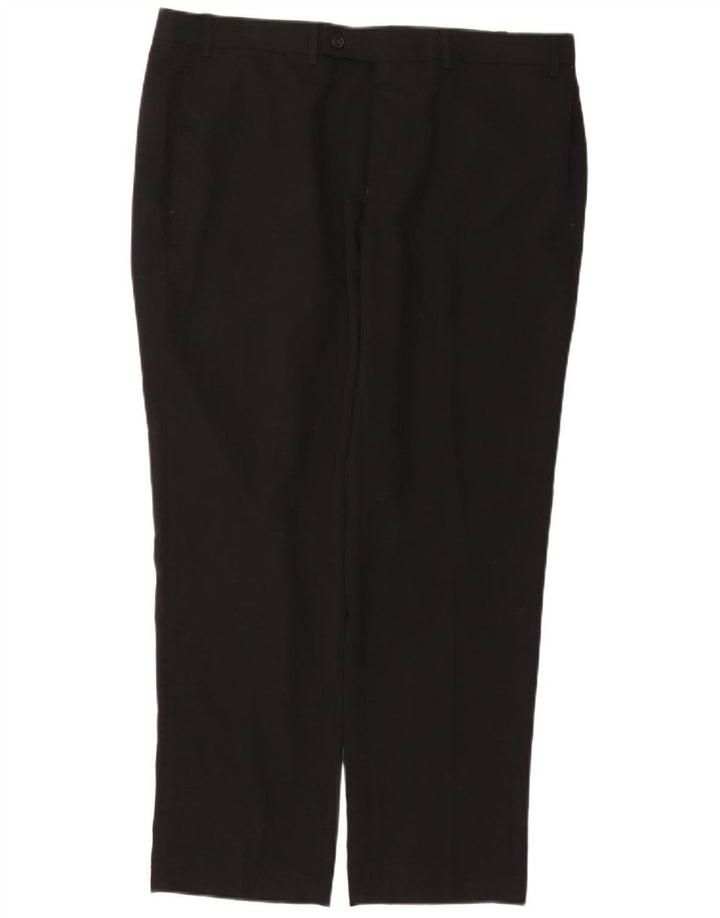 RALPH LAUREN Pantalón de traje recto para hombre W38 L30 Poliéster negro