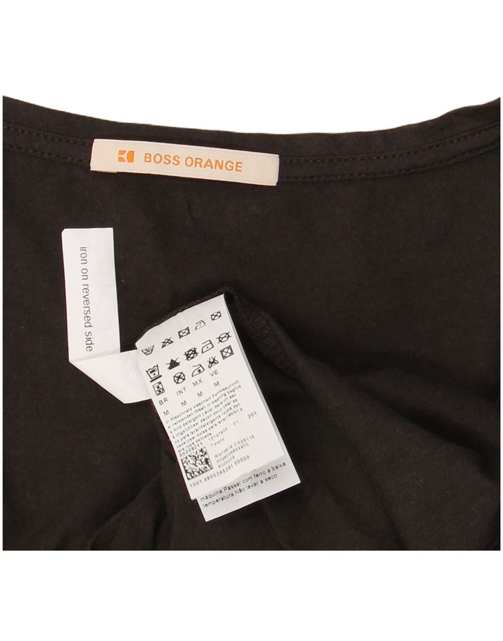 HUGO BOSS Camiseta gráfica para mujer Top UK 12 Algodón marrón medio