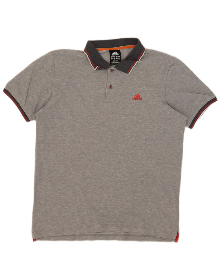 Adidas Mens Clima 365 Polo Gris Medio Algodón