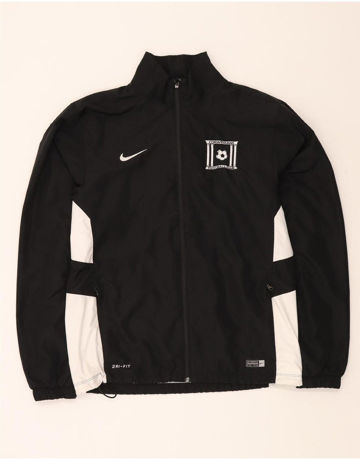 NIKE Mens Dri Fit Tracksuit Top Jacket Medium Black Colourblock Polyester Vintage Nike and Second-Hand Nike from Messina Hembry 