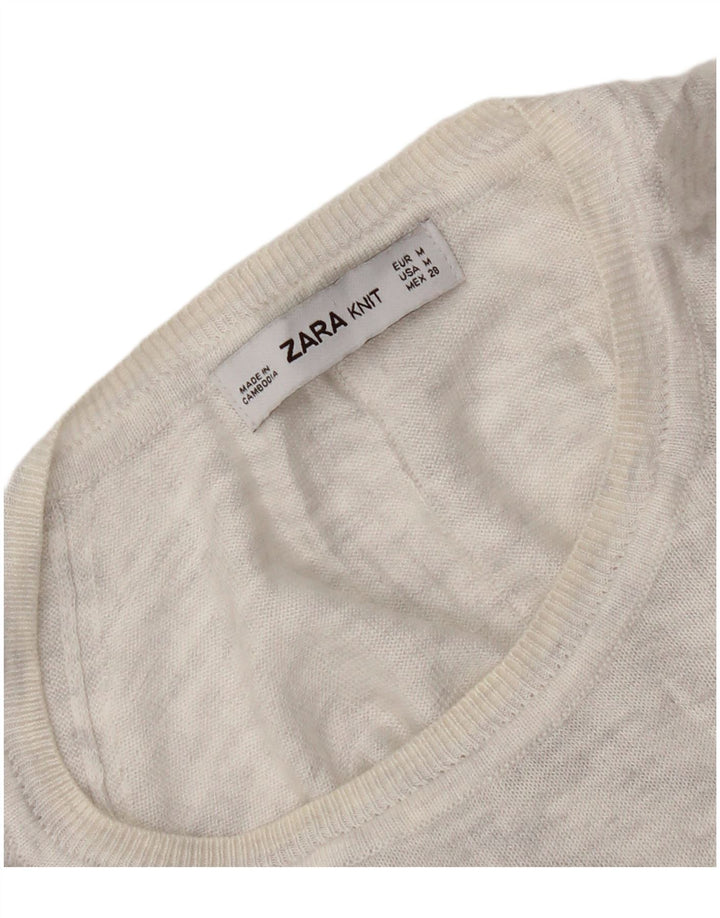Zara - Jersey con cuello barco para mujer, talla 40, color gris medio
