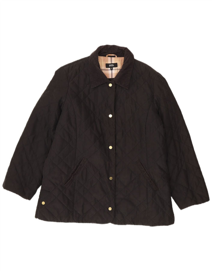 Marks & Spencer Chaqueta acolchada para mujer UK 20 2XL Poliéster negro