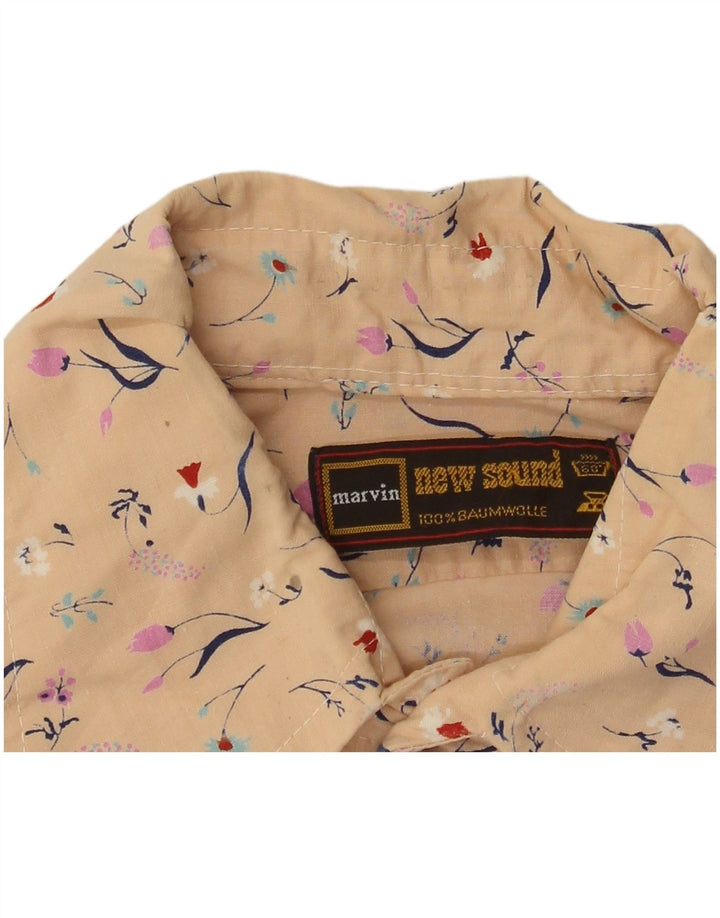 Camisa Marvin Hombre Algodón Floral Beige Medio