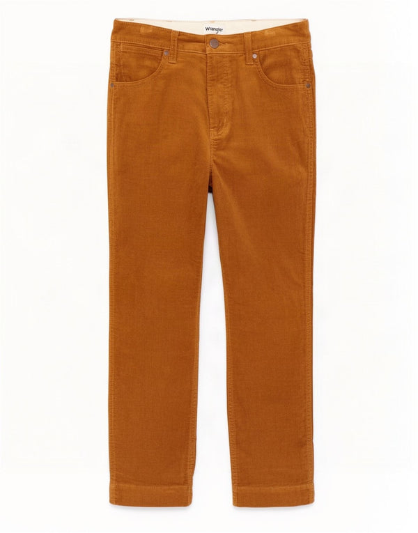 Wrangler Pantalones rectos de pana para hombre W30 L27 Algodón marrón