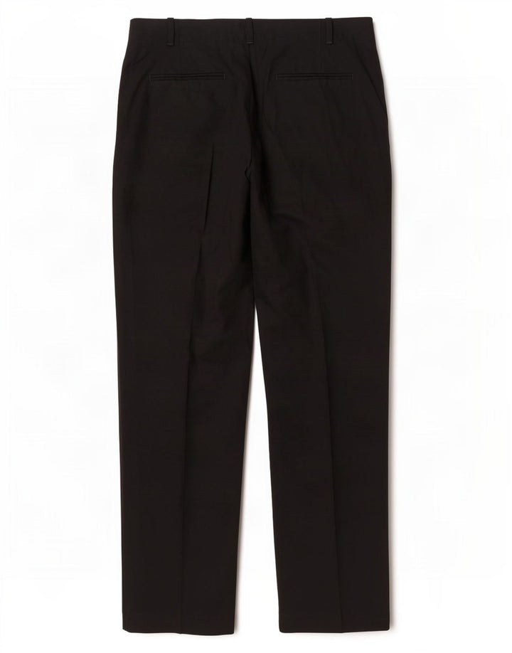 Zara Mujer Pantalón De Traje Recto EU 42 Large W32 L34 Poliéster Negro
